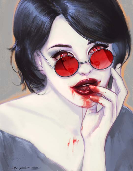 Vampire portrait by fantasio